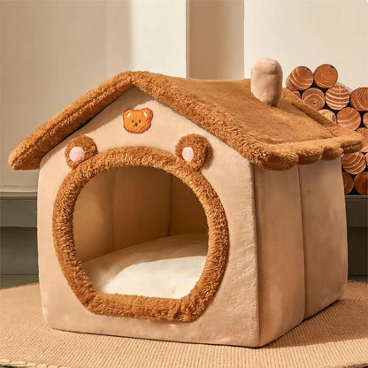 Foldable Pet Cave Bed